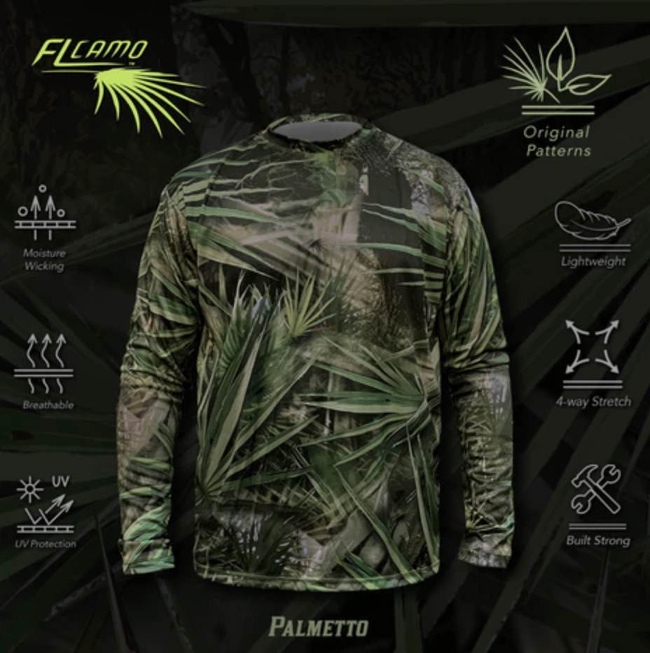 Lightweight Performance Long Sleeve Shirt - FL Camo Palmetto