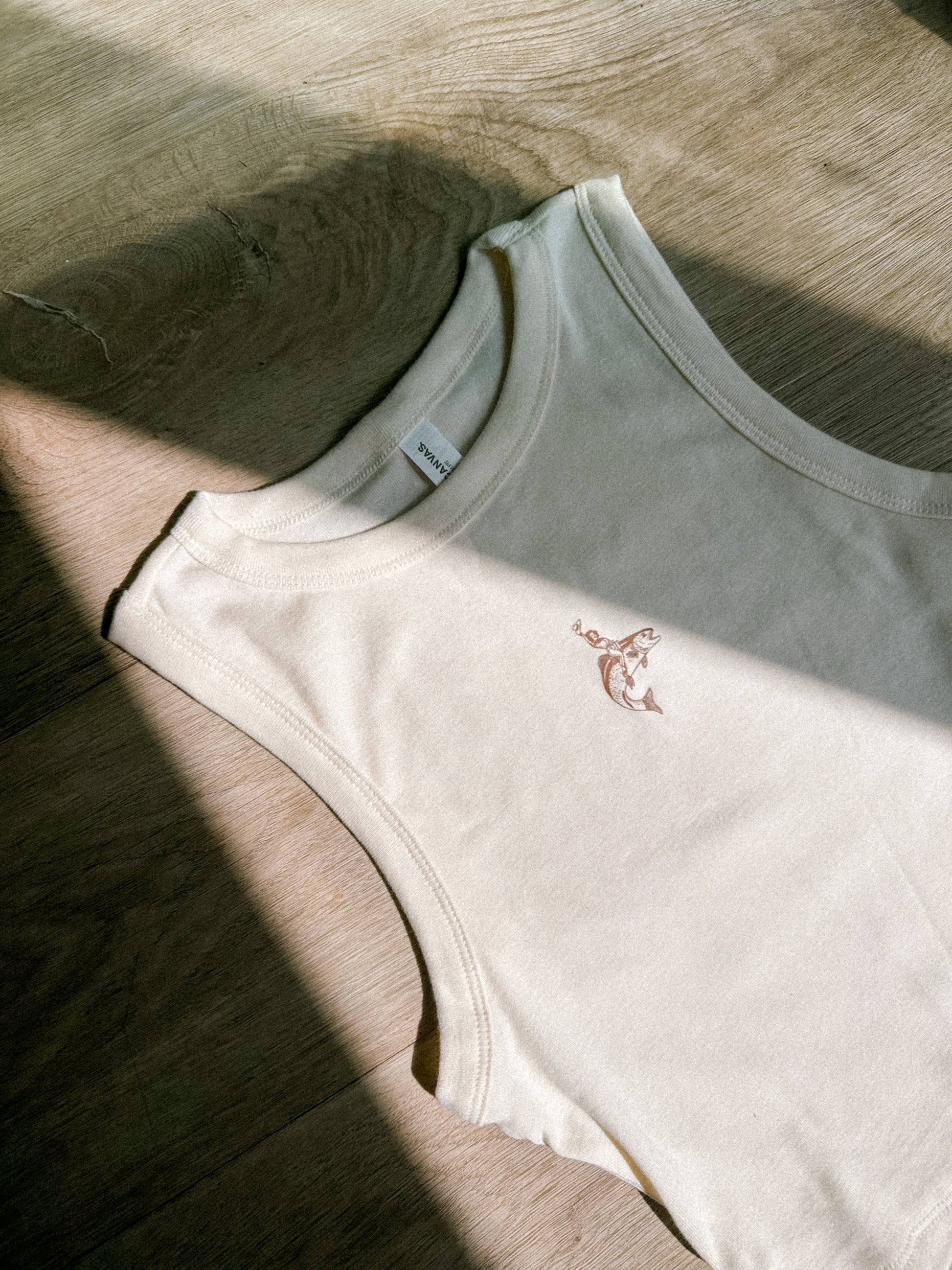 Fishing Cowgirl Crop Tank Top