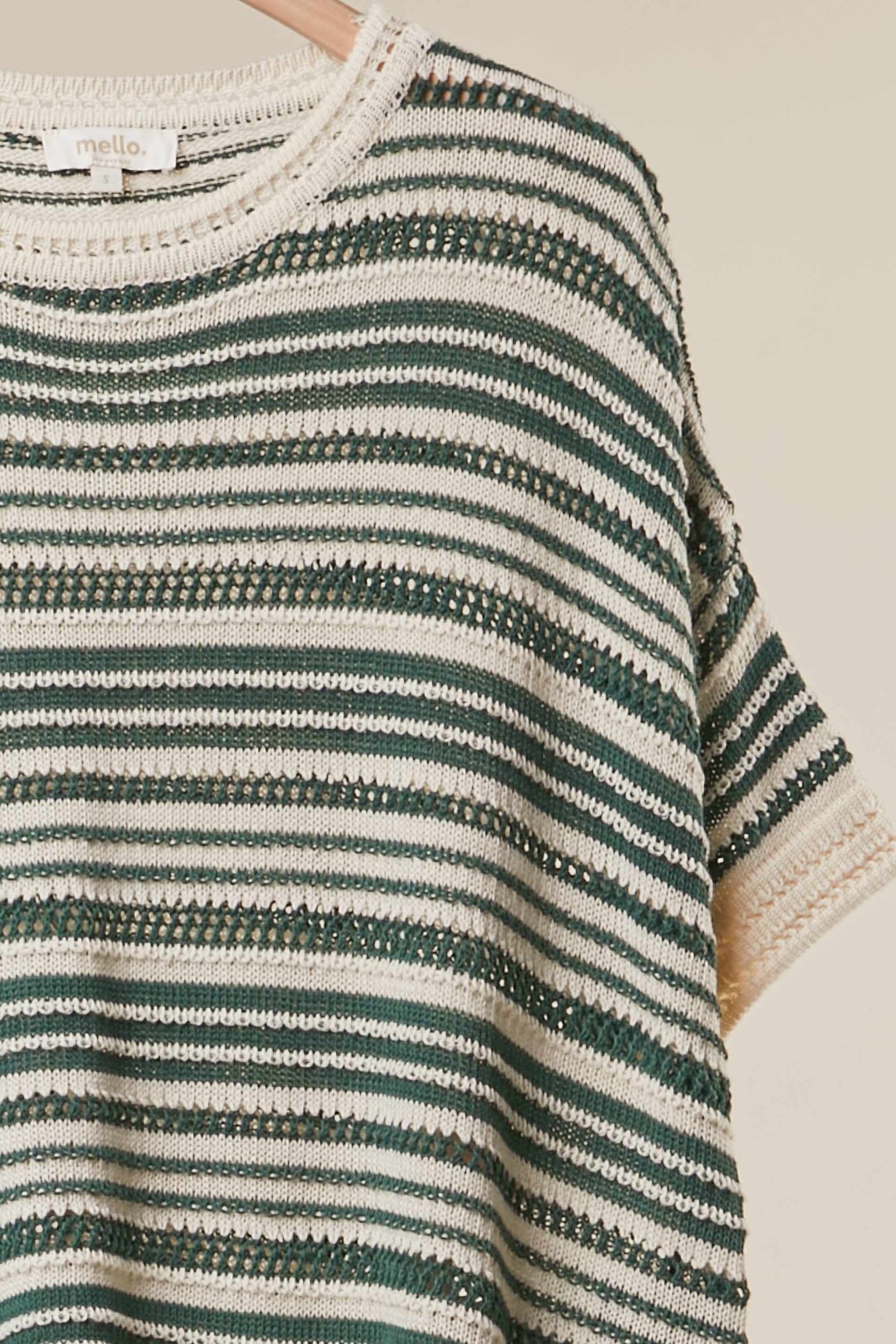 Emerald Stripe Knit Tee