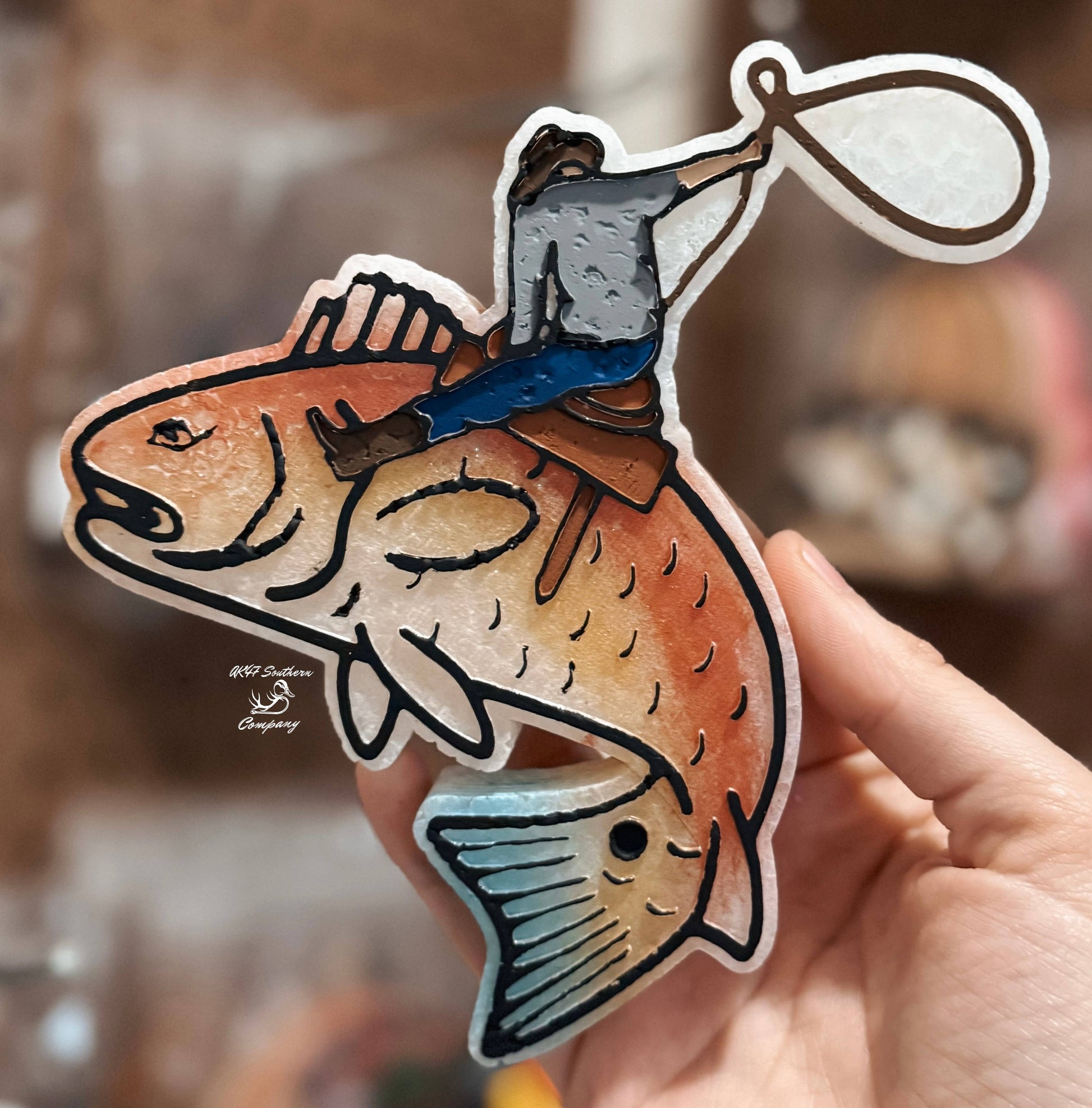 Cowboy Redfish Car Freshener 