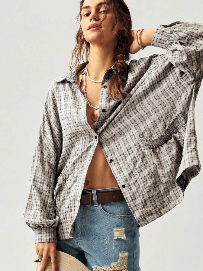 The Cedar Ridge Plaid Top