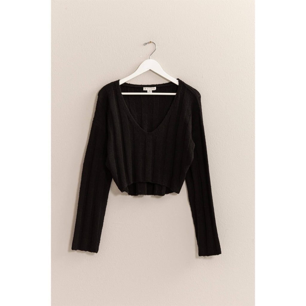 Midnight Crop Sweater