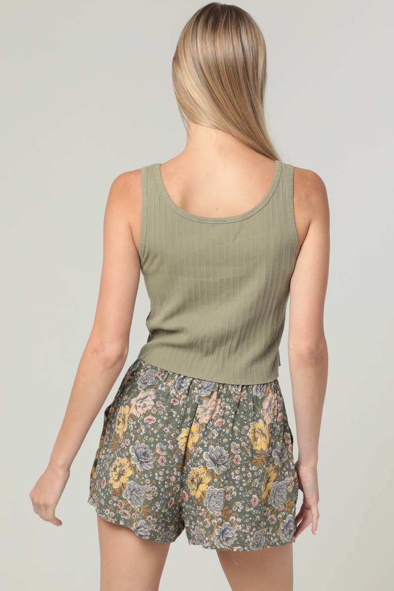 Sweet Meadow Lace Trim Shorts