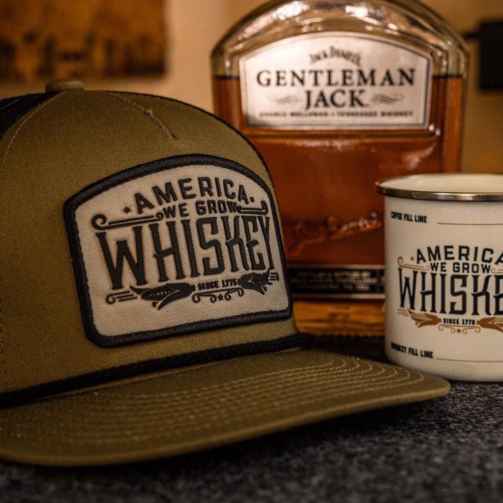 We Grow Whiskey Hat - Flat