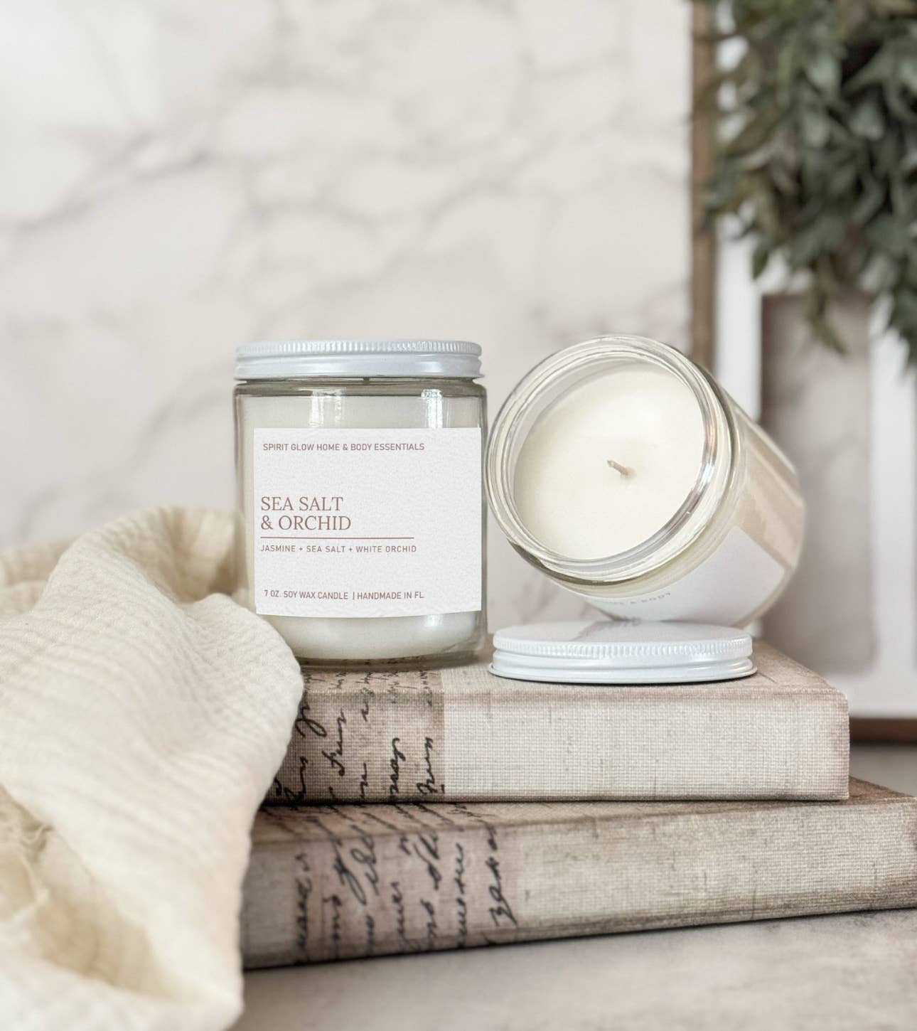 Sea Salt & Orchid - 7oz. Soy Wax  Candle
