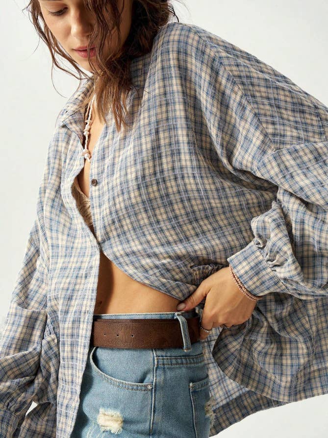 The Cedar Ridge Plaid Top