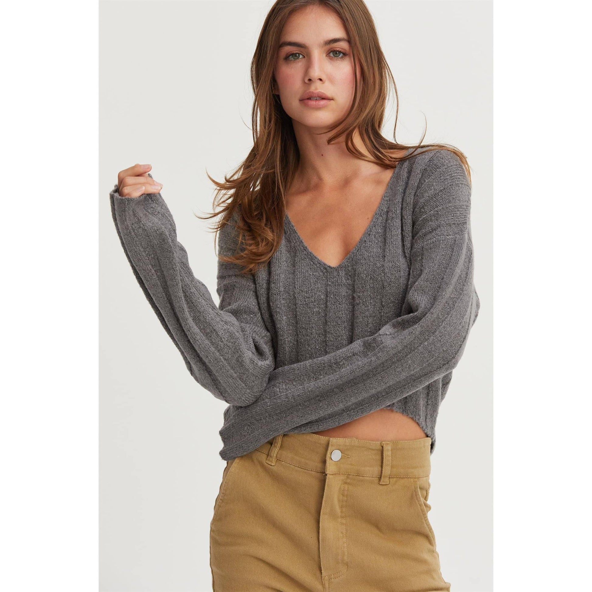 Midnight Crop Sweater