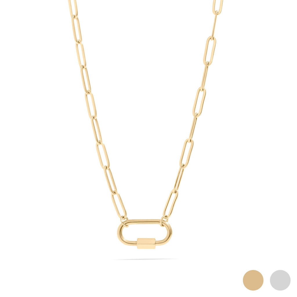 Paperclip Carabiner Necklace