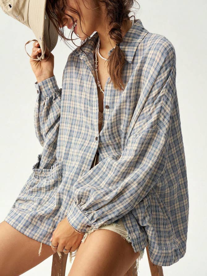 The Cedar Ridge Plaid Top