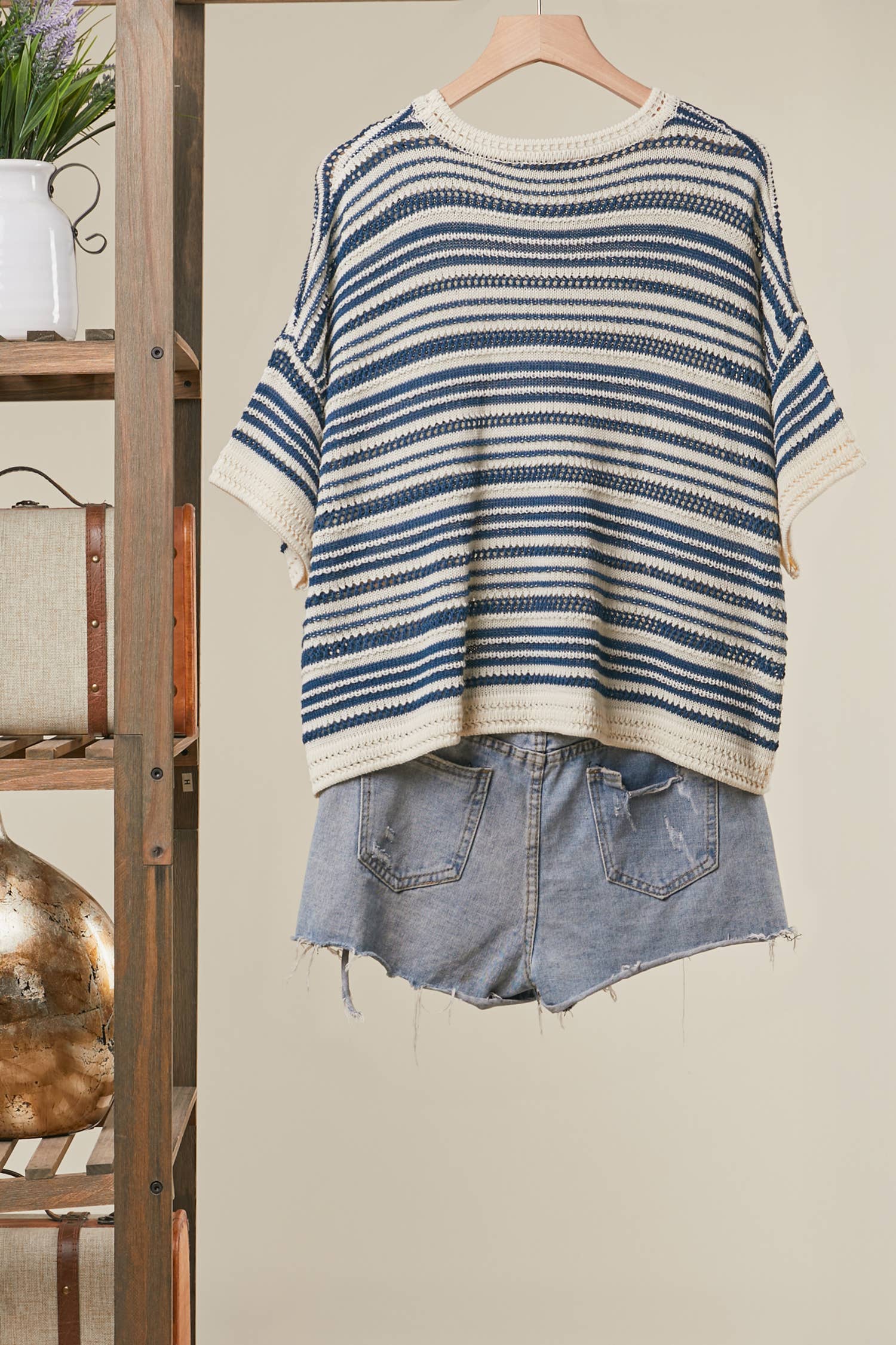 Emerald Stripe Knit Tee