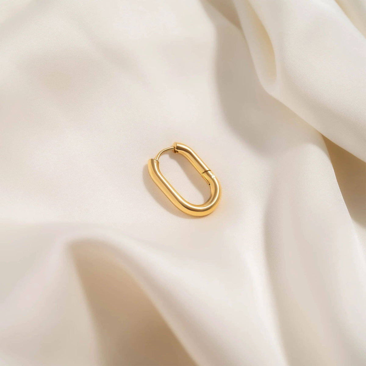 Oval Huggie Earrings