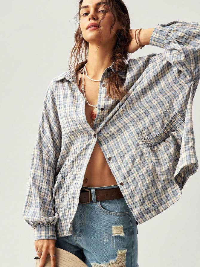 The Cedar Ridge Plaid Top