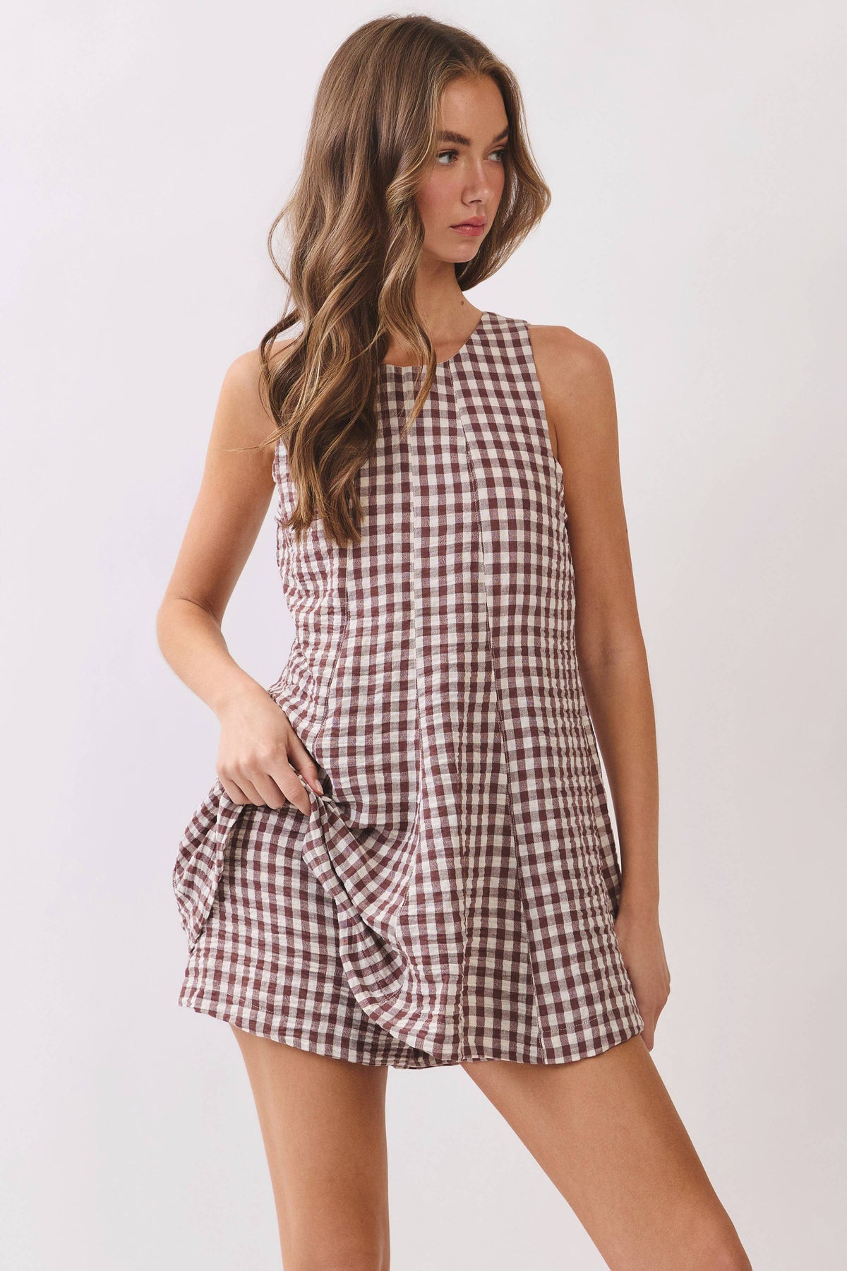 The Sweet Magnolia Gingham Romper