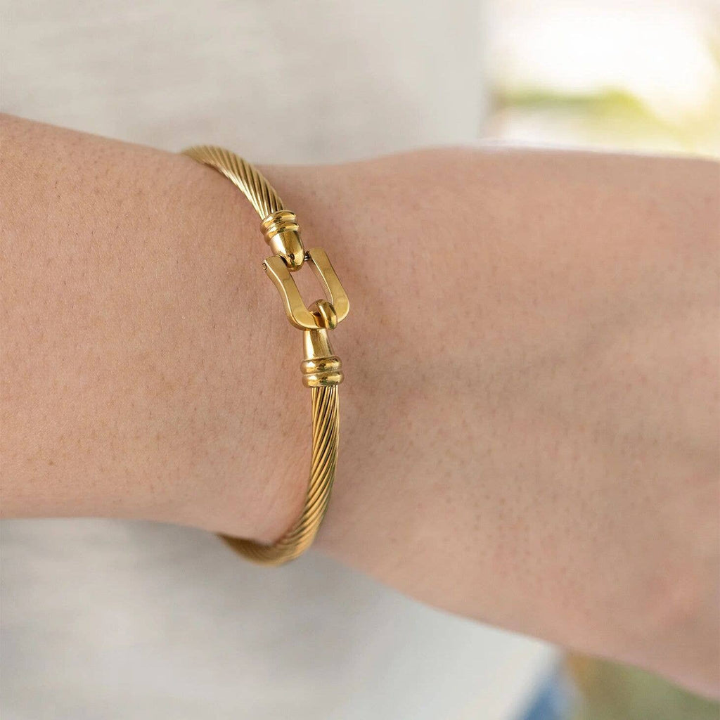 Buckle Clasp Bangle Bracelet