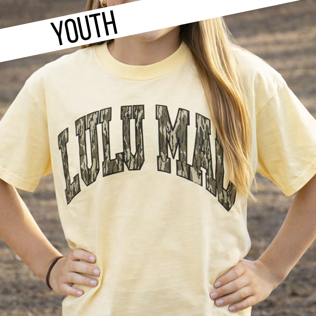 LULU MAC Mossy Oak Bottomland Butter Youth  Tee