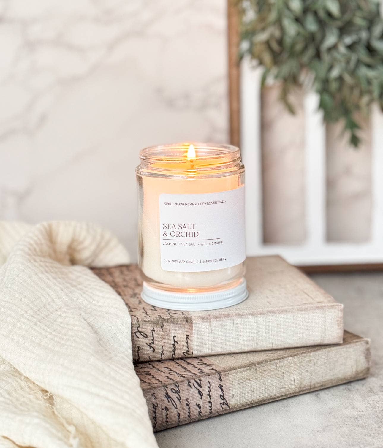 Sea Salt & Orchid - 7oz. Soy Wax  Candle