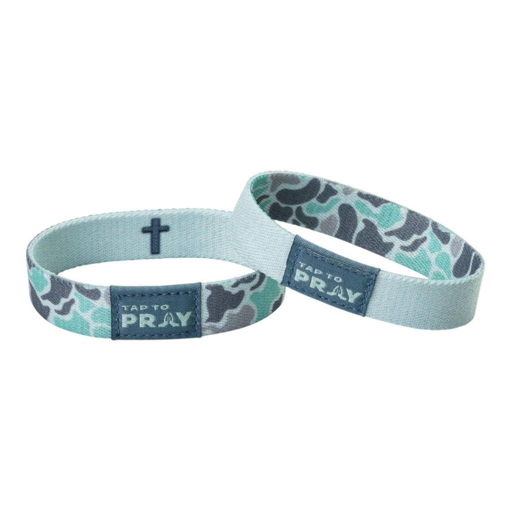 Tap To Pray® Wristband – River Rock Camo - Mint