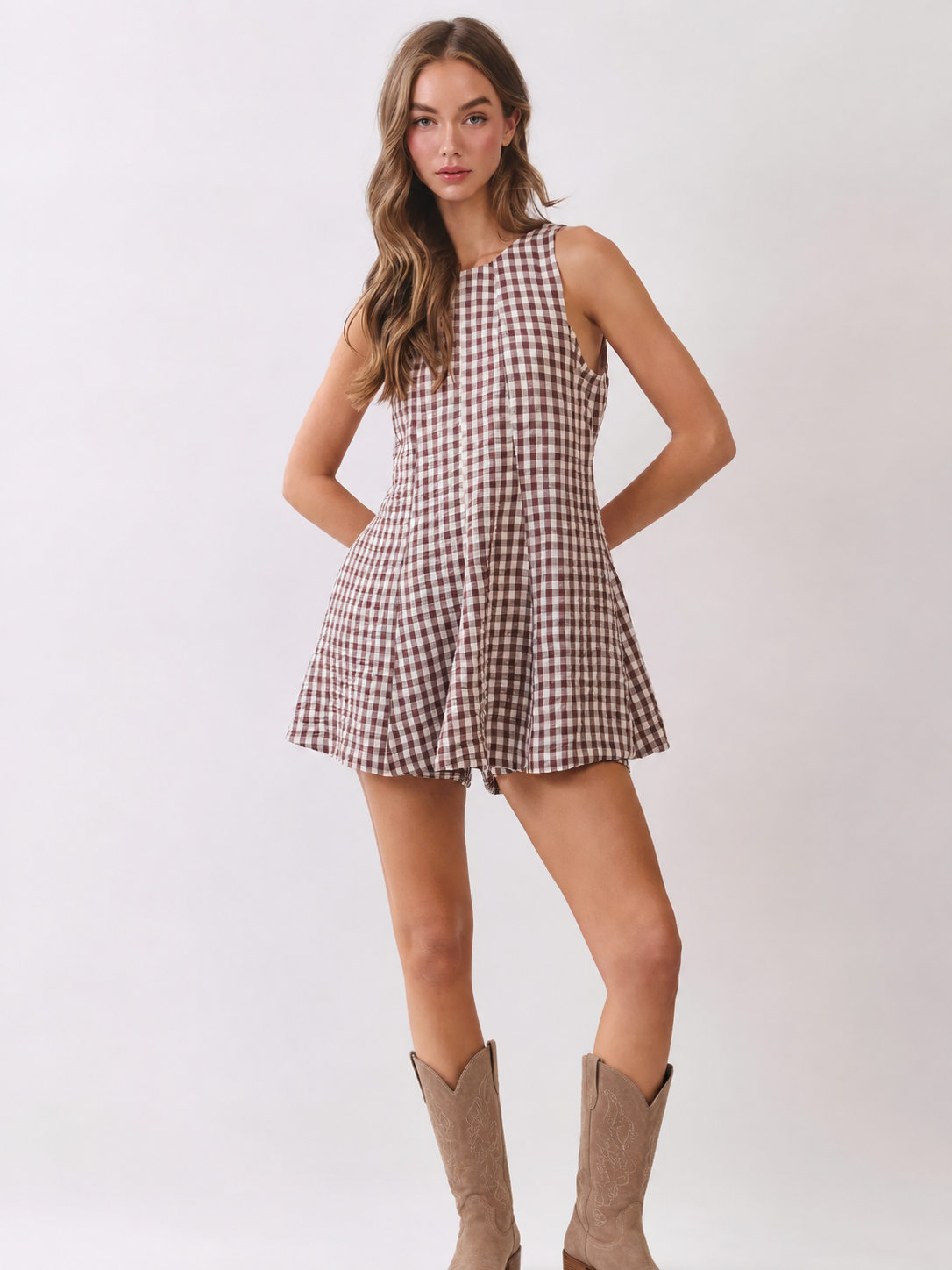 The Sweet Magnolia Gingham Romper