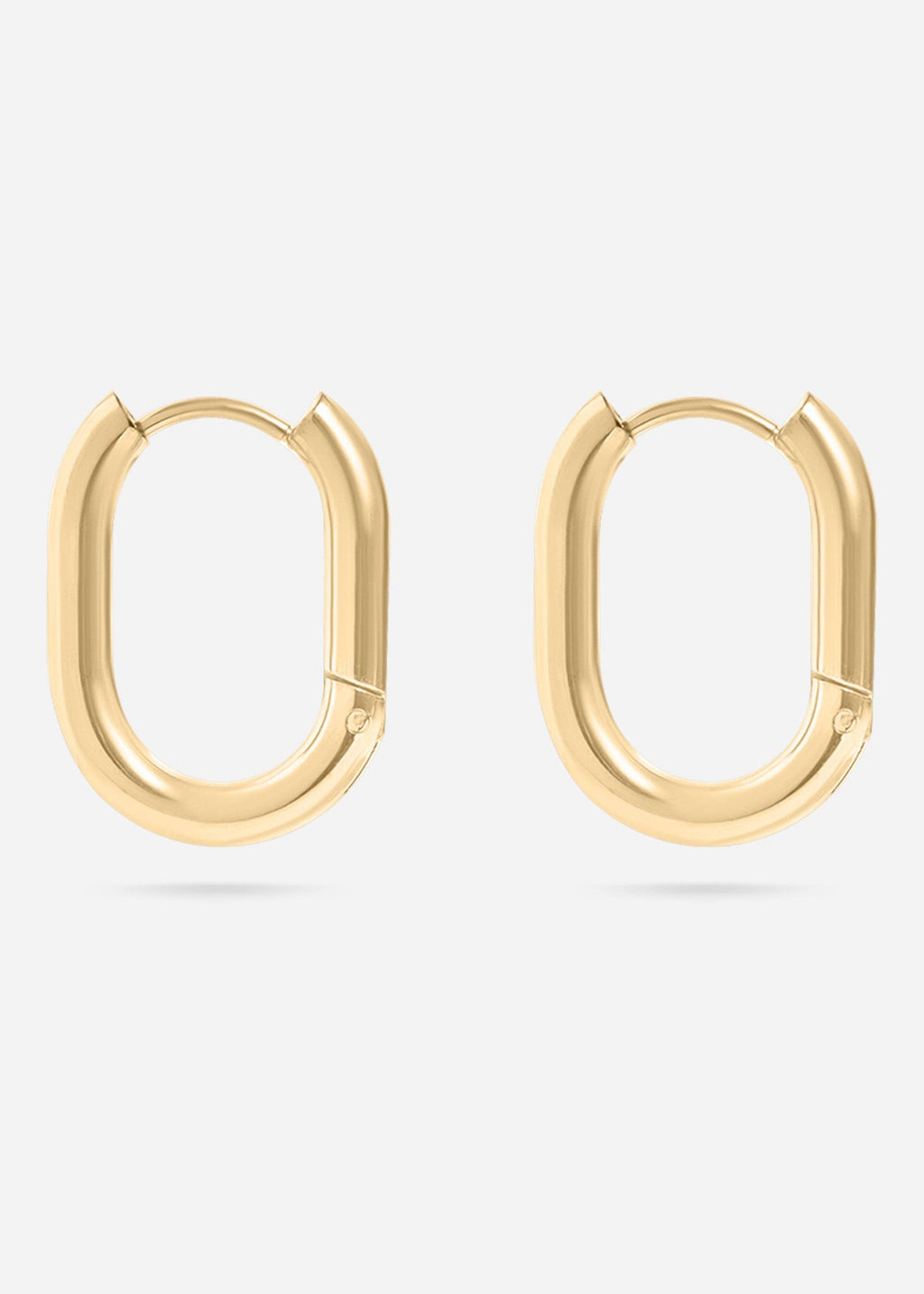 Oval Huggie Earrings