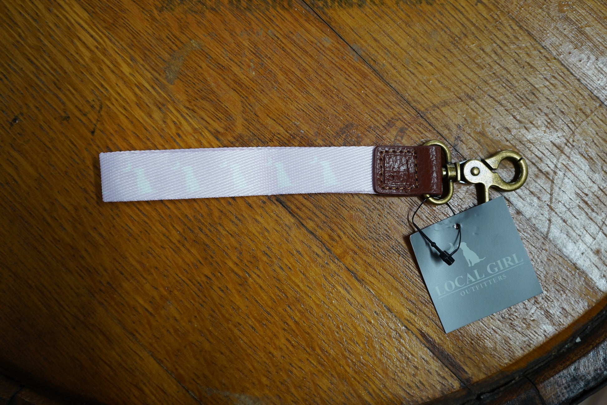 Pink Dog and Moon Wrist Lanyard