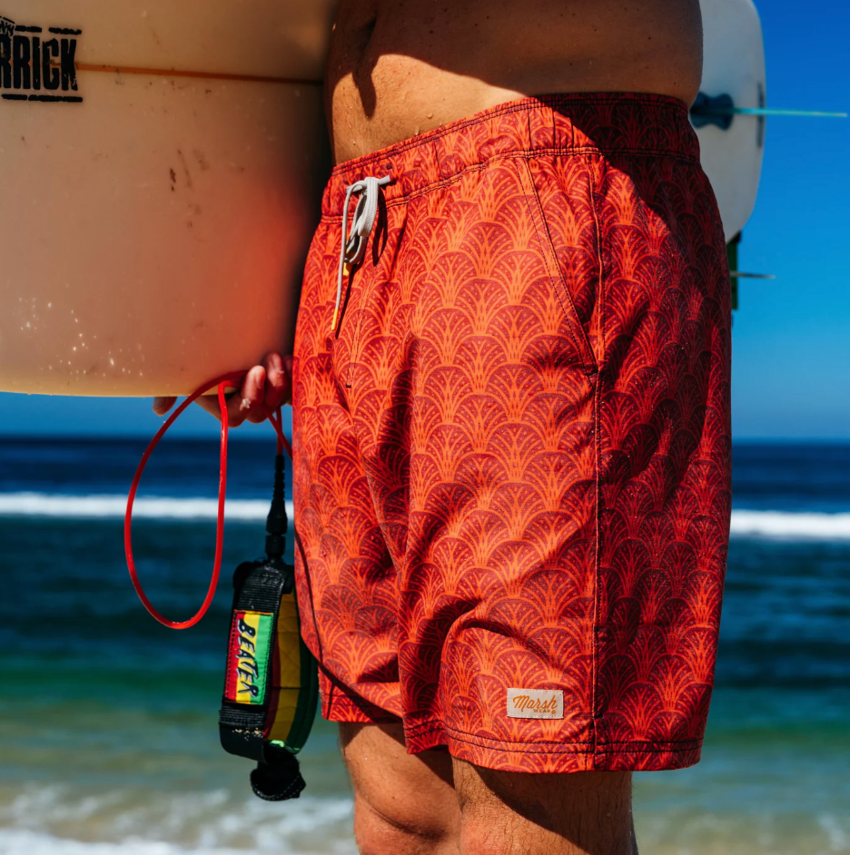 Fulton Volley Shorts - Etruscan Red