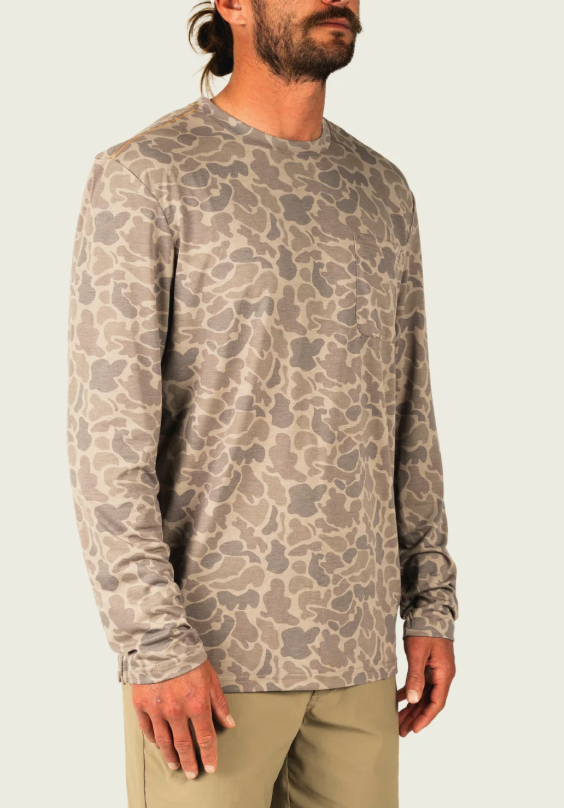Buxton Hagood LS Khaki Mallard Camo