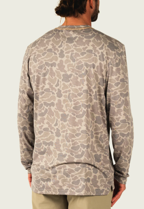 Buxton Hagood LS Khaki Mallard Camo