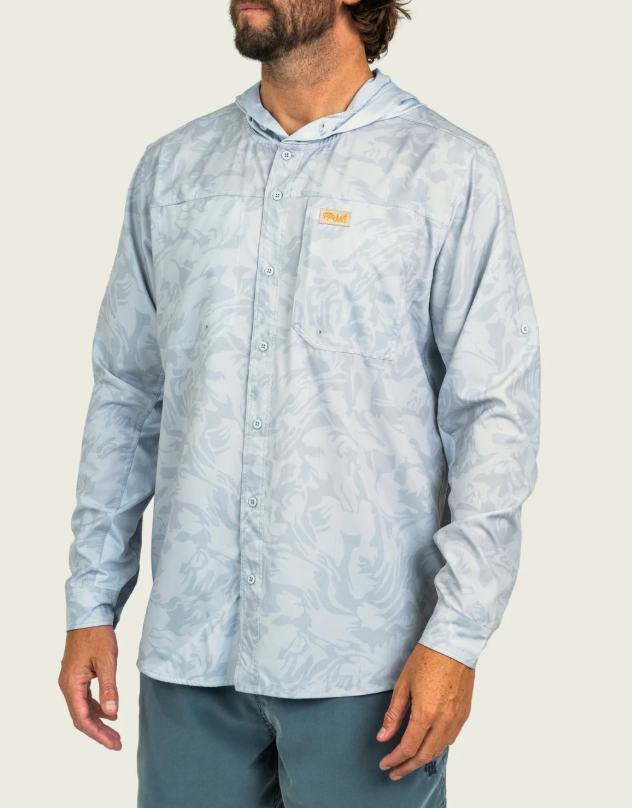 Lenwood Tech Longsleeve Shirt - Smoke Coastal Camo