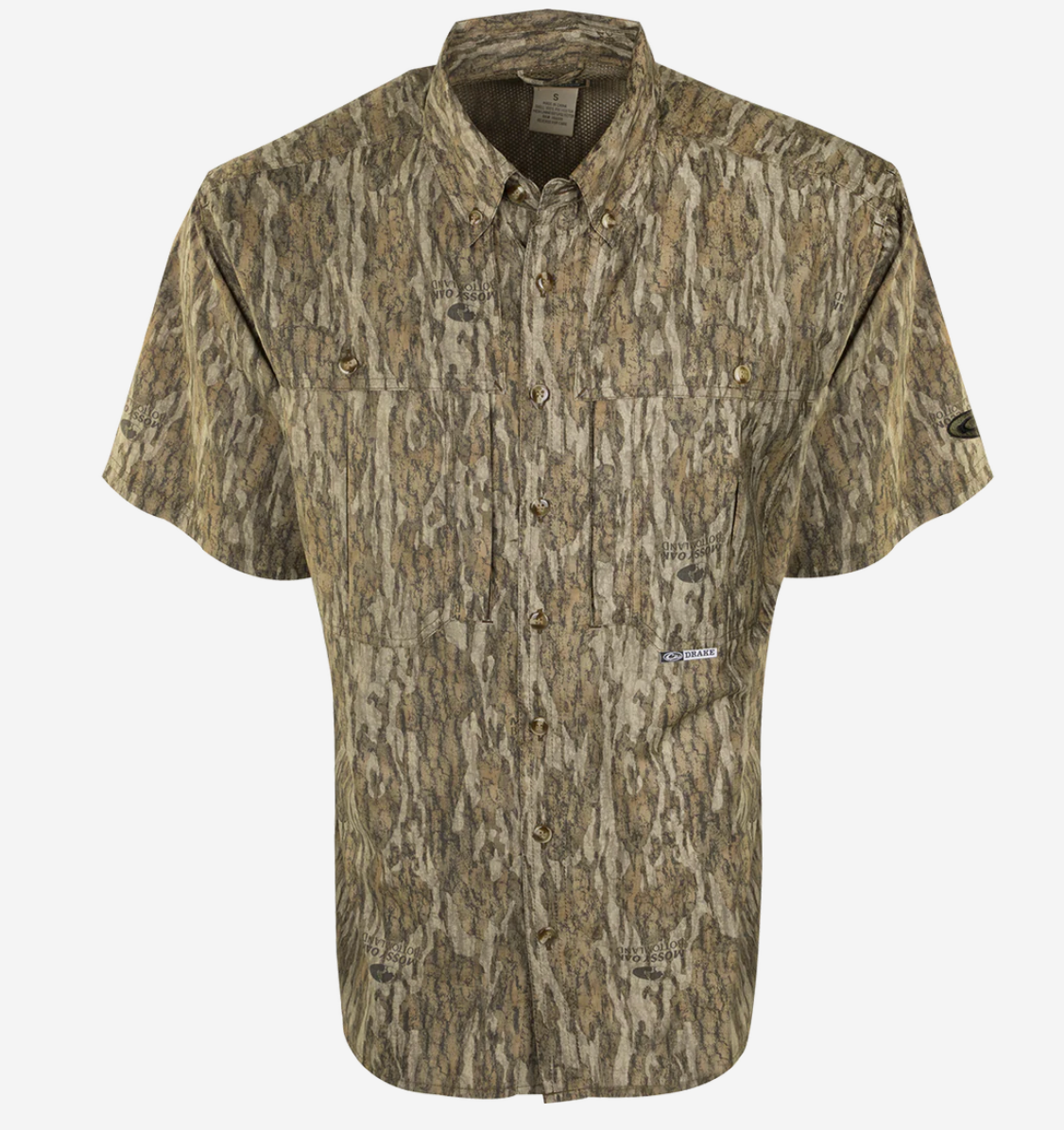 Drake EST Camo Flyweight Wingshooter's Shirt S/S - Mossy Oak Bottomland M