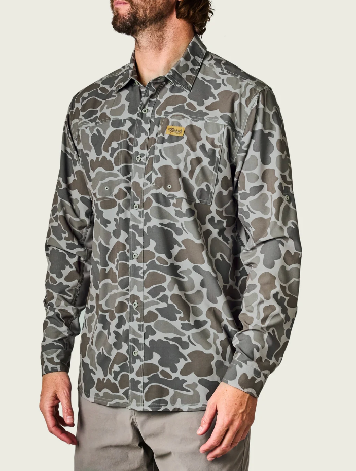 Lenwood Hagood Long Sleeve Dark Green Camo