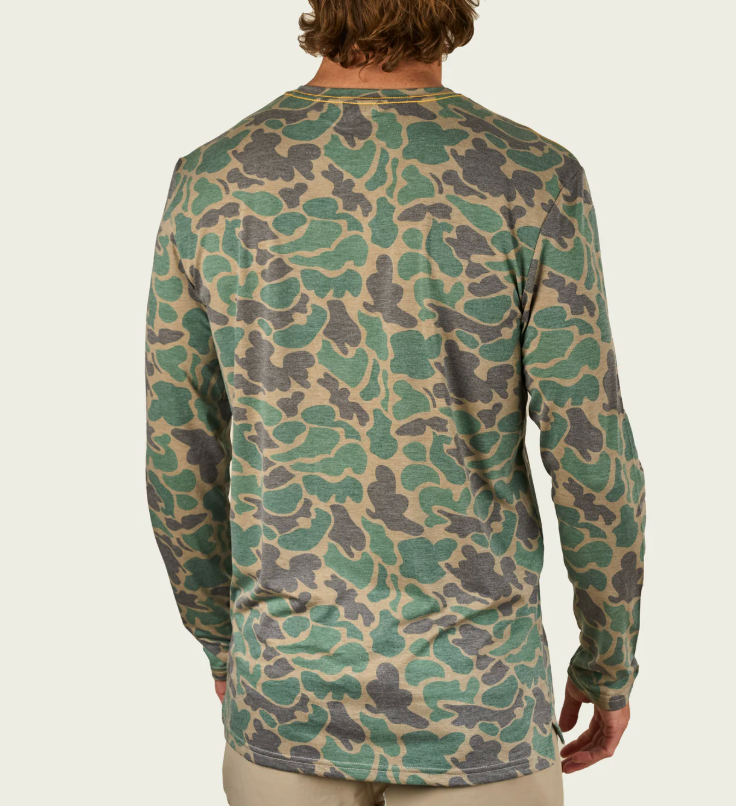 Buxton Hagood Ls Green Mallard Camo