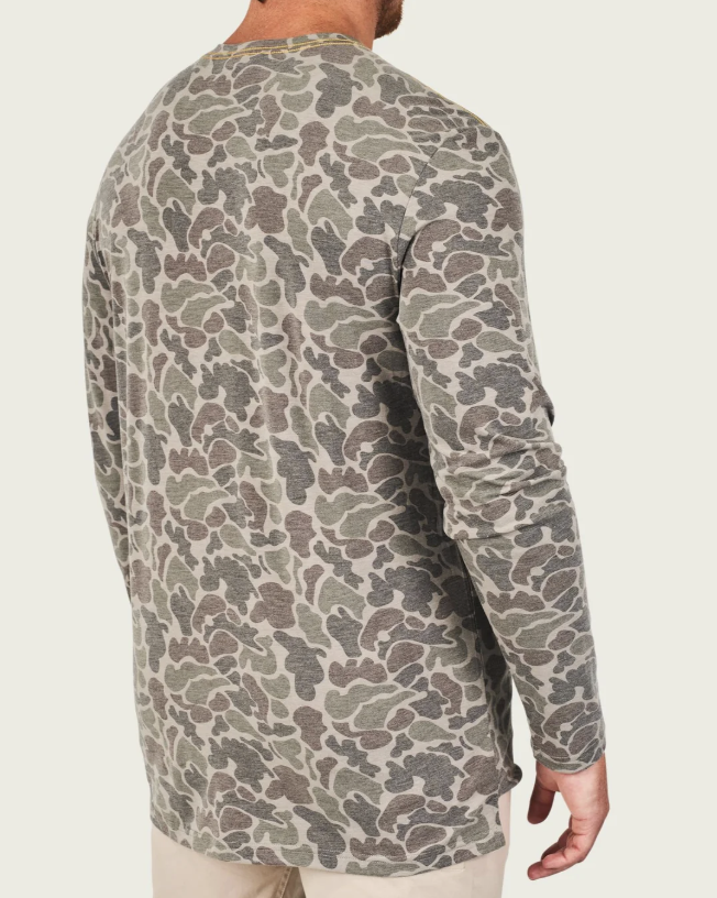 Buxton Hagood l/s Dark Green Mallard Camo