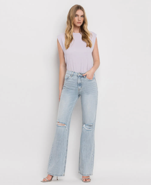 90's Vintage High Rise Flare Jeans