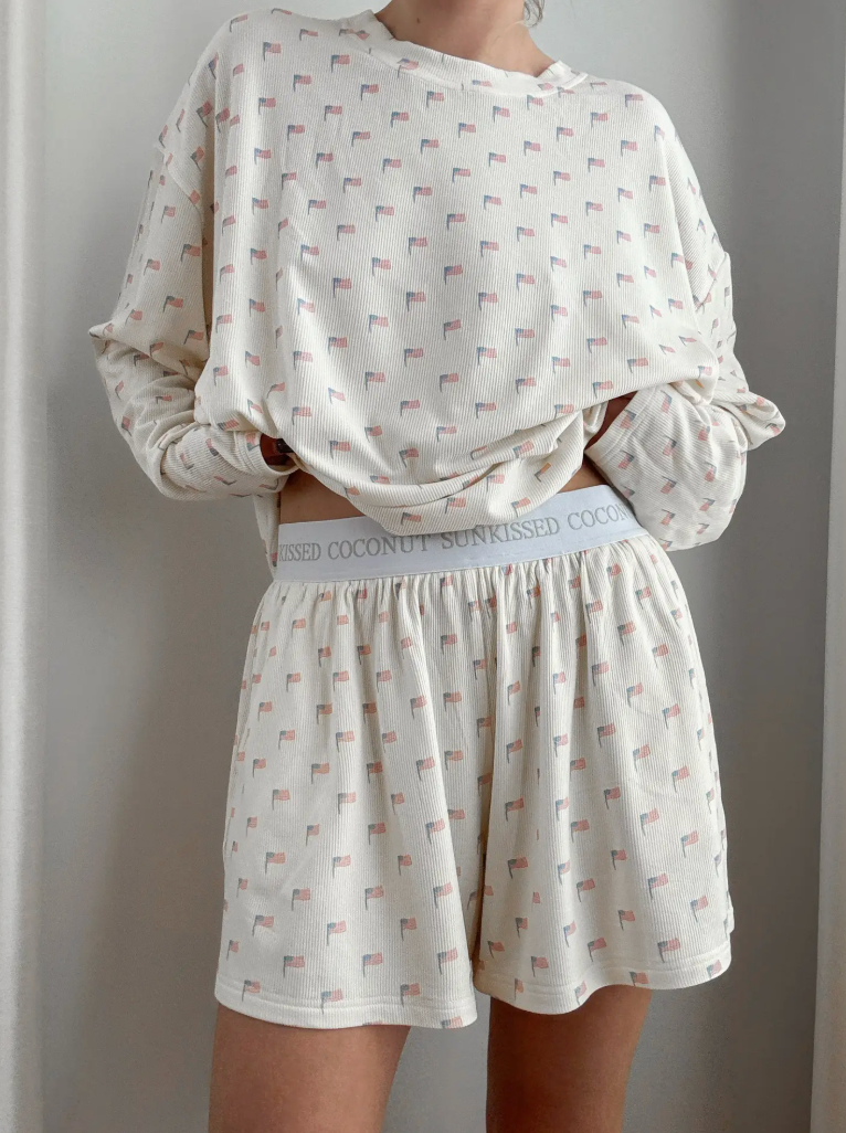 American Flag Pajama Set