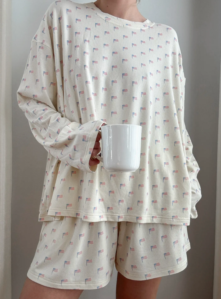 American Flag Pajama Set