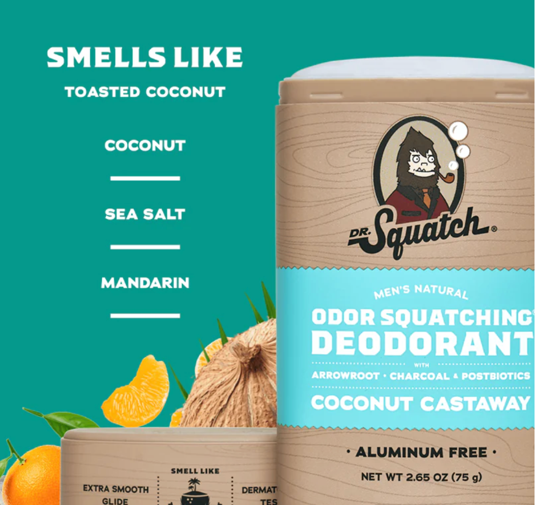 Dr. Squatch Odor Squatching Deodorant - Coconut Castaway