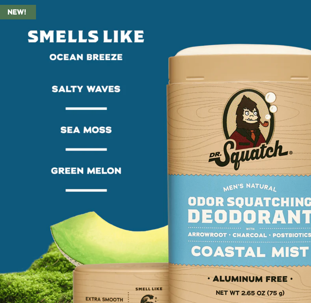 Dr. Squatch Odor Squatching Deodorant - Coastal Mist