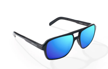 12 South - Black Gloss / Blue Mirror Glass Lens