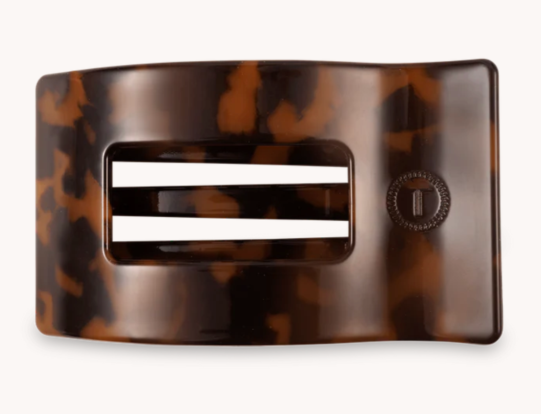 Tortoise Flat Rectangle Hair Clip