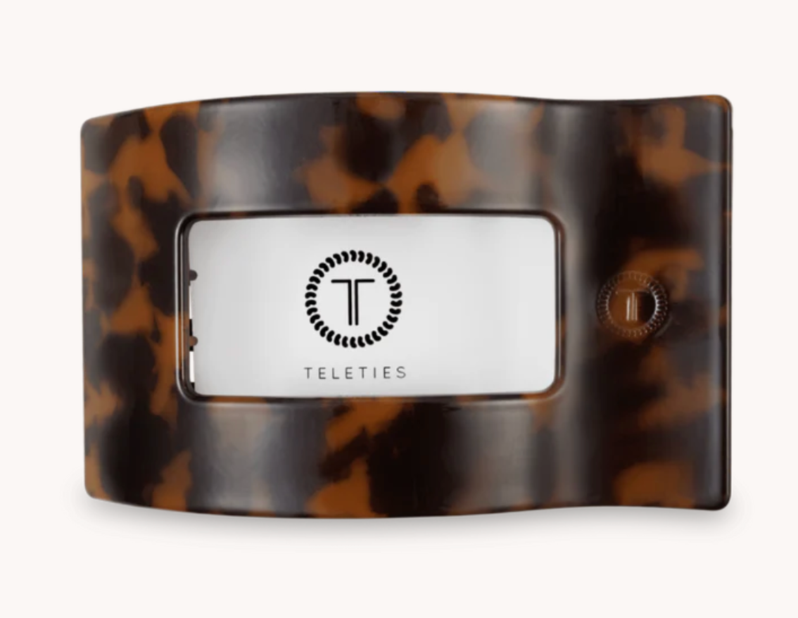 Tortoise Flat Rectangle Hair Clip