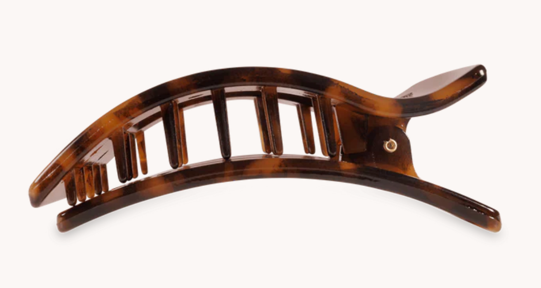 Tortoise Flat Rectangle Hair Clip