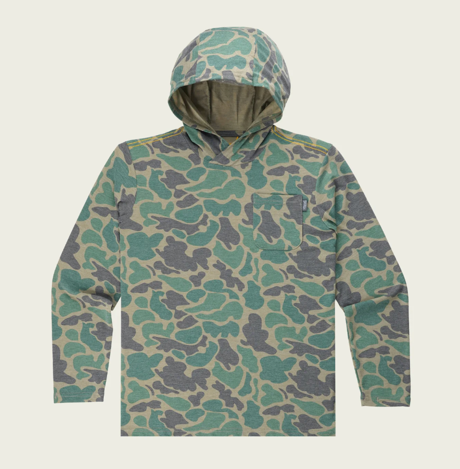Youth Buxton Tech Hoodie - Green Mallard Camo