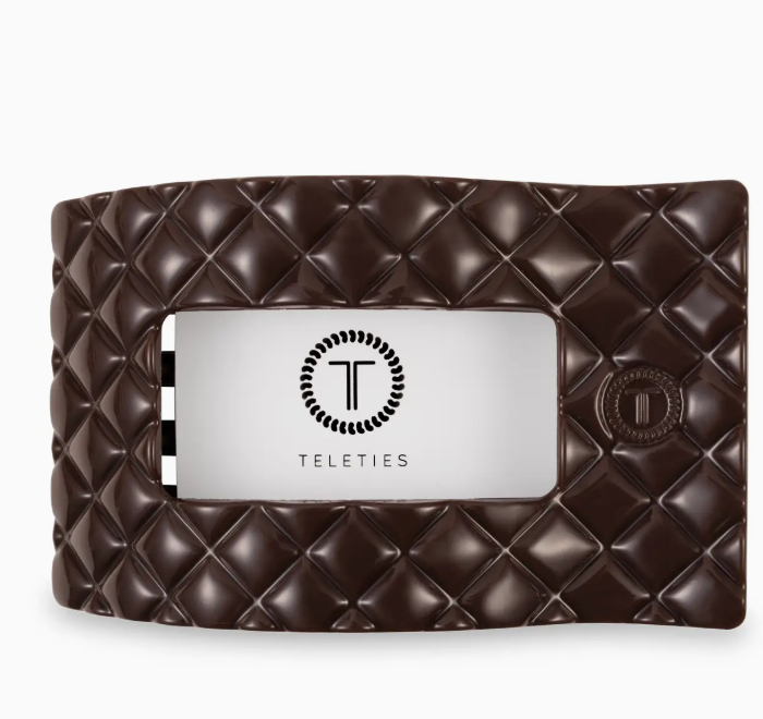 Flat Rectangle Hair Clip | Truly Taupe Quilted