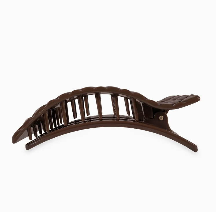 Flat Rectangle Hair Clip | Truly Taupe Quilted