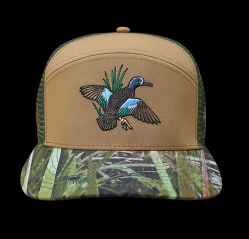 "Banded Blue Rocket" - FL Camo Glades Hybrid Trucker Hat