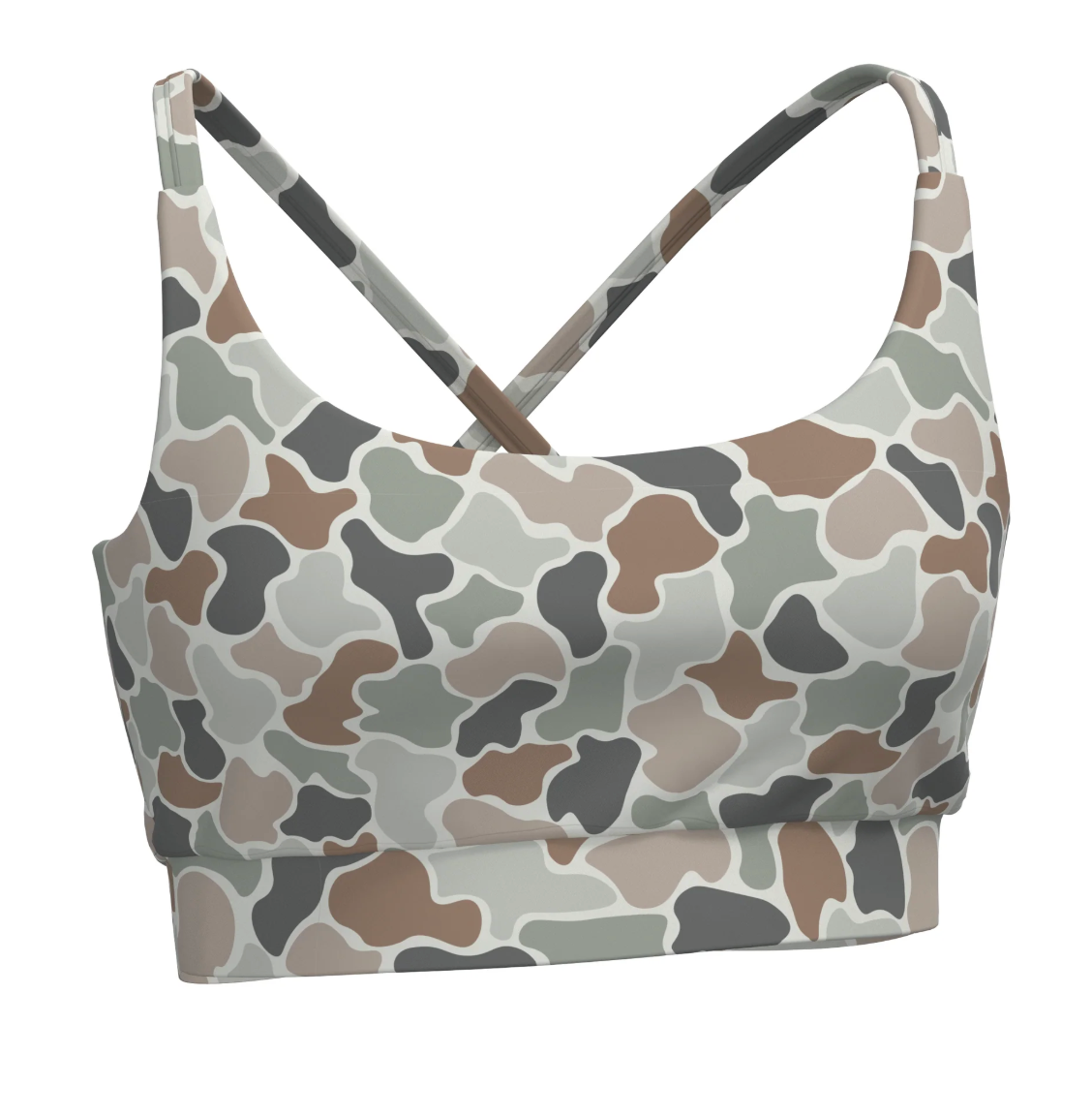 Local Girl Sports Bra - Forest Camo Flora