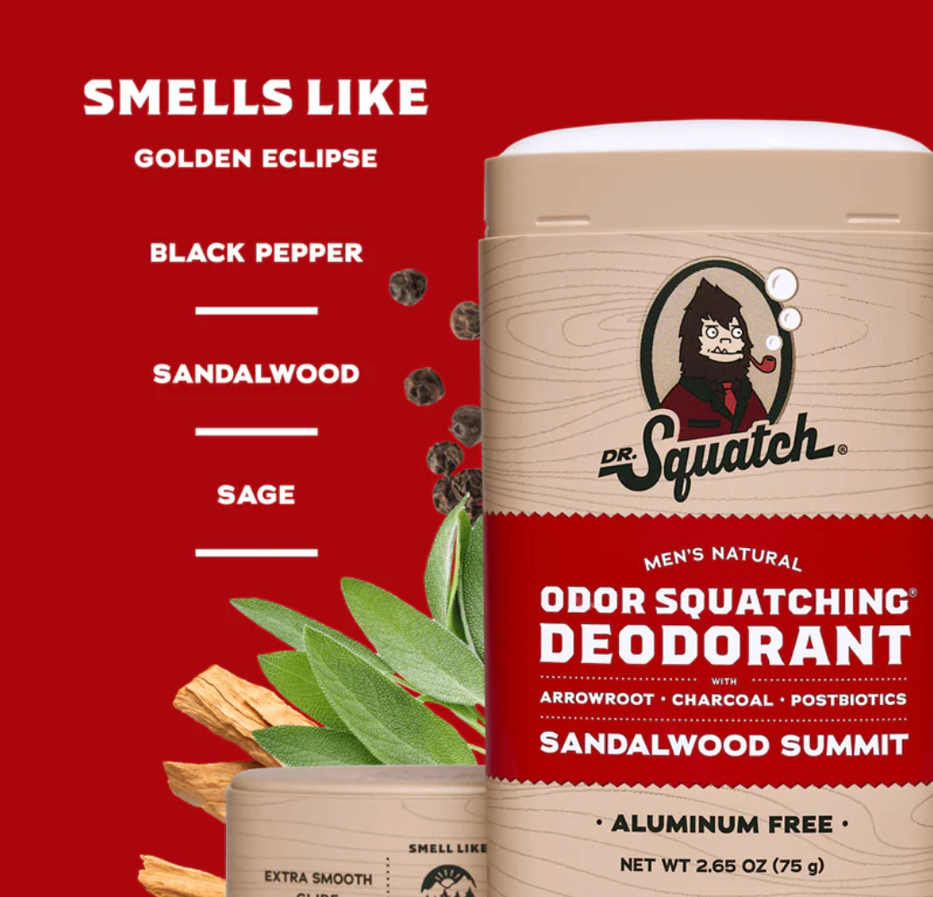 Dr. Squatch Odor Squatching Deodorant - Sandalwood Summit