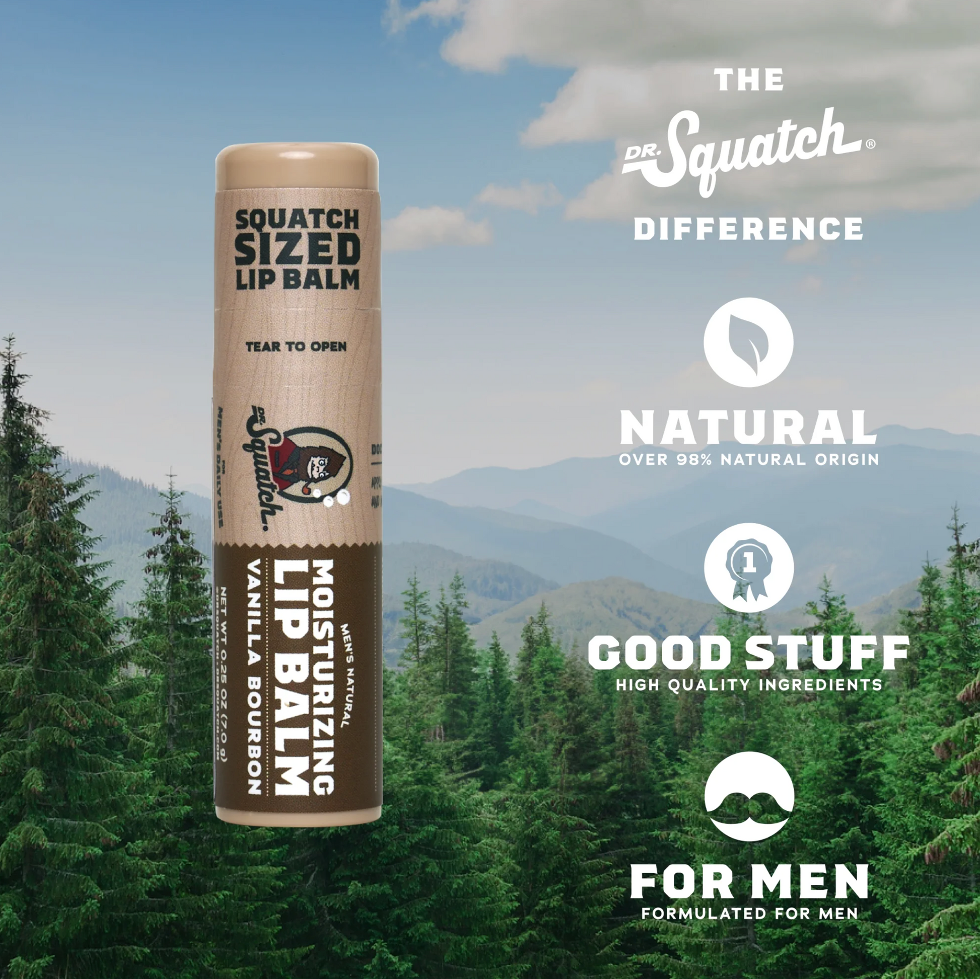 Vanilla Bourbon Dr. Squatch Lip Balm