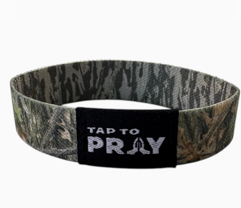 Tap To Pray™ Wristbands - Forest & Tree Bark Camo