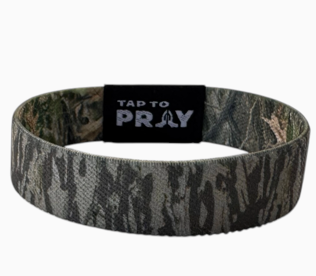 Tap To Pray™ Wristbands - Forest & Tree Bark Camo